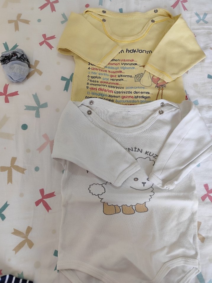 Bebek Erkek Pamuklu uzun Kollu Body zıbın - Görsel 5