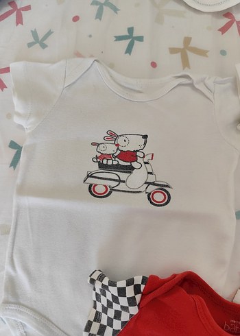 3 adet çıtçıtli erkek Bebek body, zıbın - Görsel 6