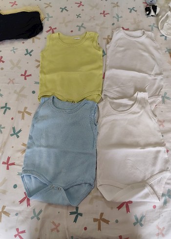 4 adet erkek bebek çıtçıtlı body zıbın - Görsel 2