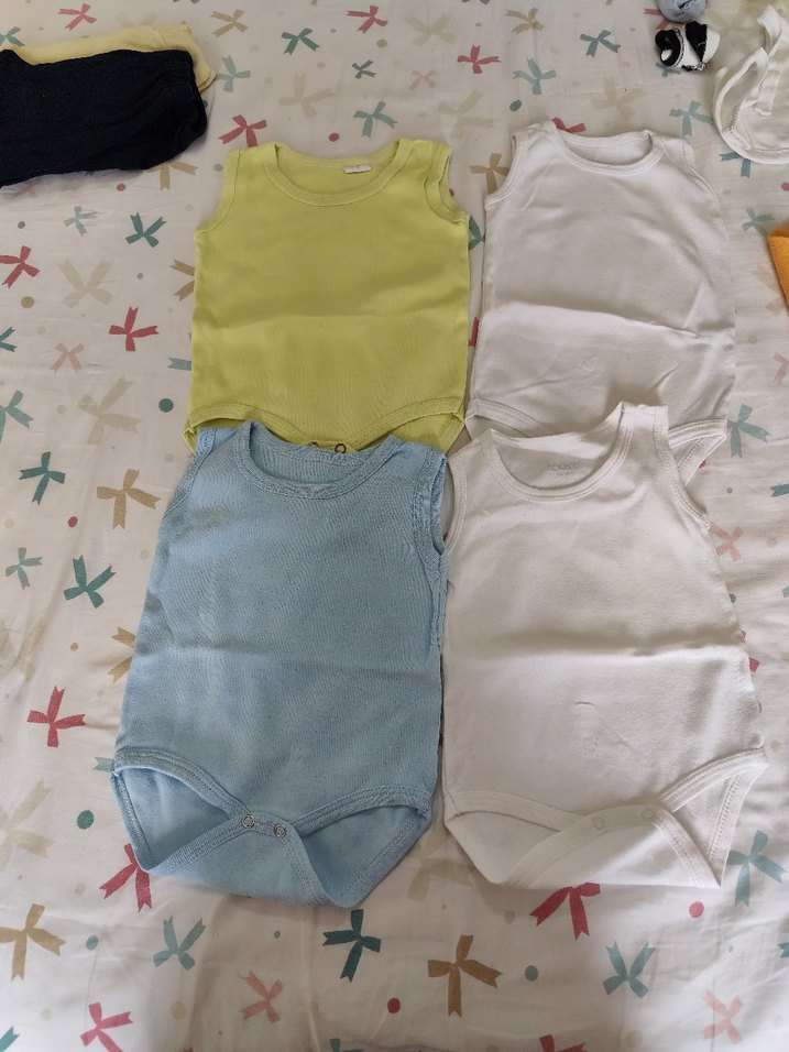 4 adet erkek bebek çıtçıtlı body zıbın - Görsel 2
