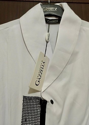 Düğmeli Uzun Kollu Beyaz Kadın Gömlek - Görsel 4