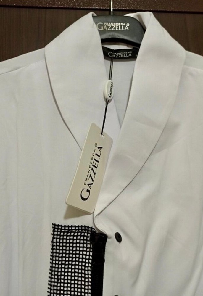 Düğmeli Uzun Kollu Beyaz Kadın Gömlek - Görsel 4