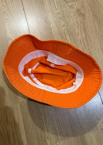 Parlak Turuncu Kadın Bucket Şapka - Görsel 3