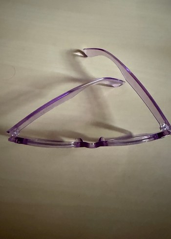 Şeffaf Mor Kadın Gözlüğü - Görsel 4