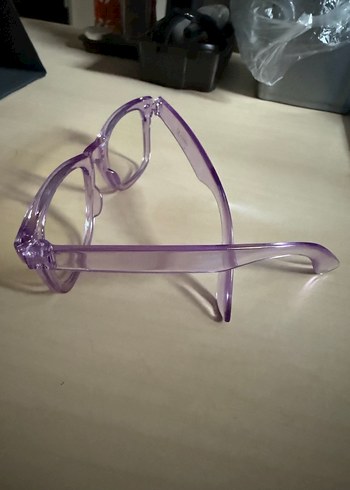 Şeffaf Mor Kadın Gözlüğü - Görsel 5