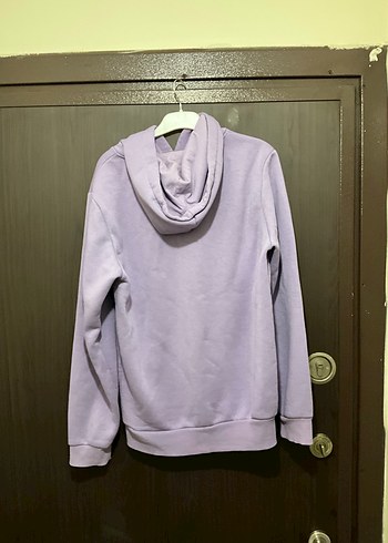 Kadın Mor Kapüşonlu Sweatshirt - Görsel 2