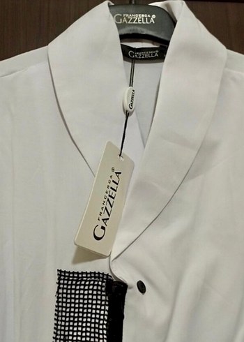 Düğmeli Beyaz Uzun Kollu Kadın Gömlek - Görsel 4