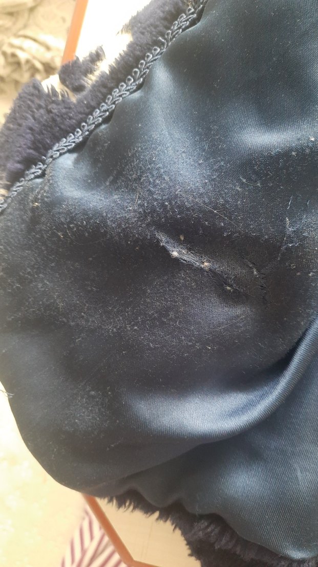 çocuk Lacivert Bağlama Detaylı Peluş Mont - Görsel 4