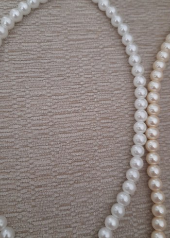 Uzun Boncuklu Pembe Nakışlı Kadın Kolye - Görsel 4