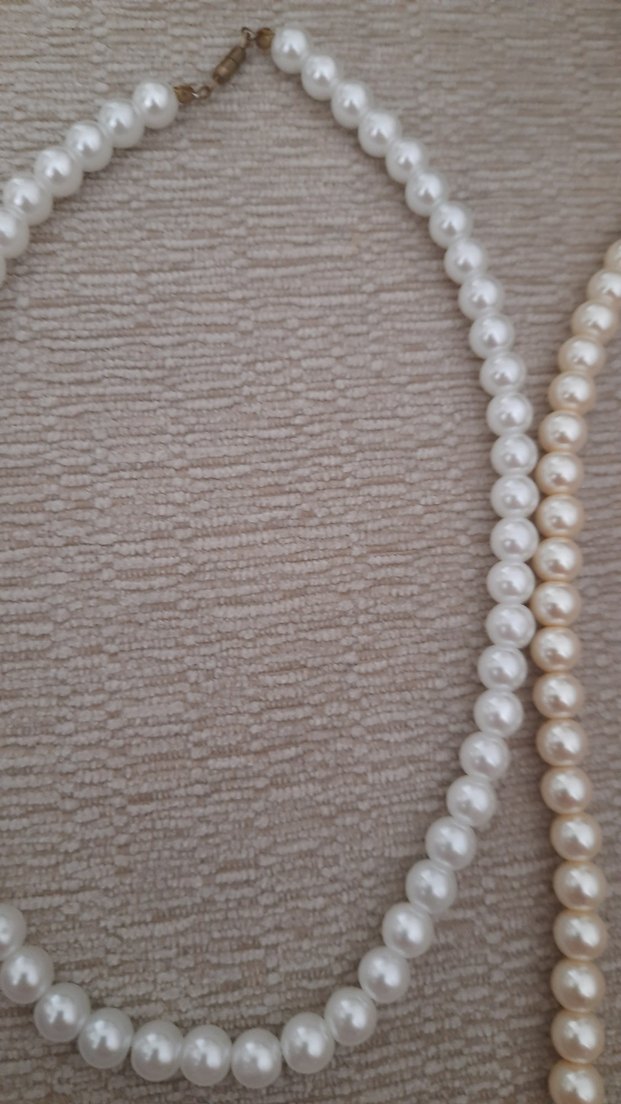 Uzun Boncuklu Pembe Nakışlı Kadın Kolye - Görsel 4