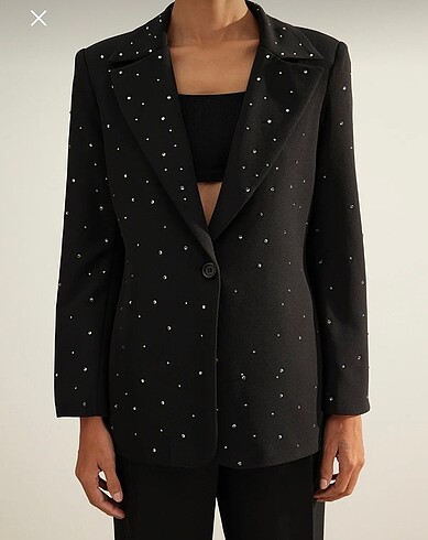 Diğer Taş Detaylı Blazer