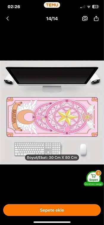 Sheinside Sailor moon klavye ped
