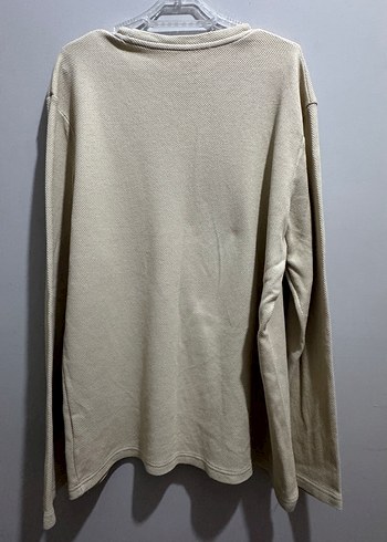 Bej Erkek Basic Uzun Kollu Sweatshirt - Görsel 2