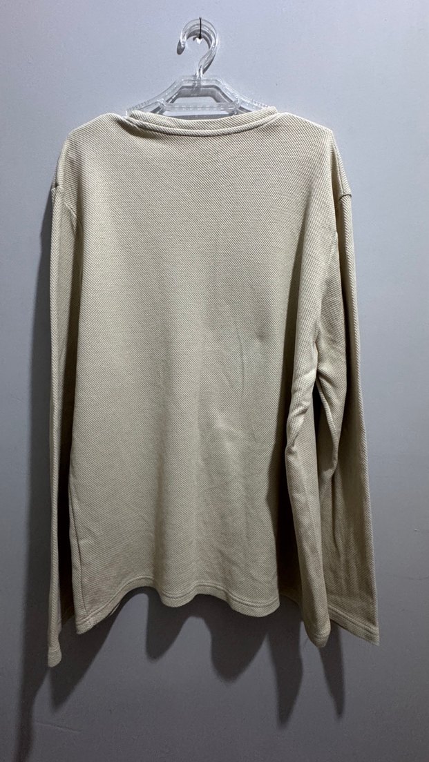 Bej Erkek Basic Uzun Kollu Sweatshirt - Görsel 2