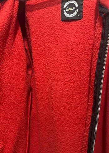 Kırmızı Fermuarlı Erkek Polar Sweatshirt - Görsel 5