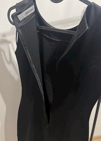 Boncuk İşlemeli Siyah Uzun Abiye Elbise - Görsel 6