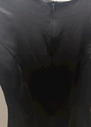 Boncuk İşlemeli Siyah Uzun Abiye Elbise - Görsel 5