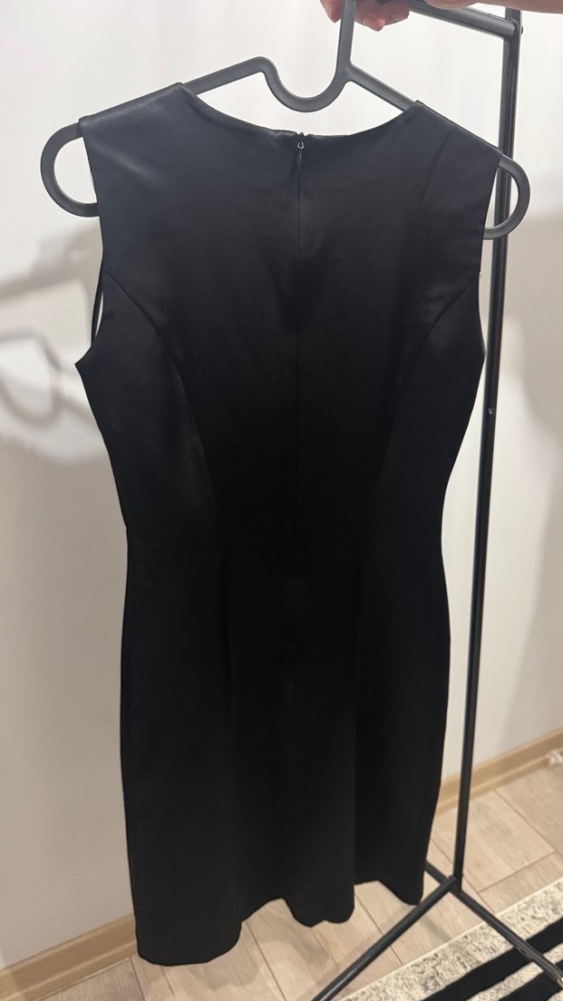 Boncuk İşlemeli Siyah Uzun Abiye Elbise - Görsel 4