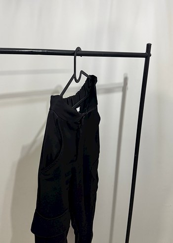 Siyah Kadın Kemerli Rahat Pantolon - Görsel 7