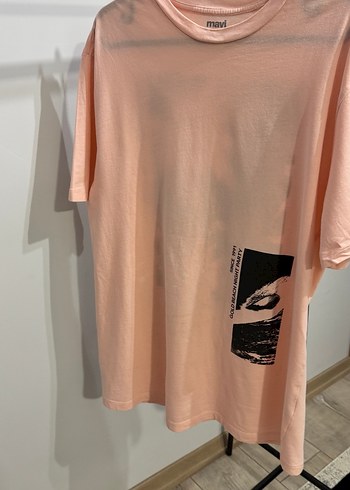 Mavi Marka Erkek Pembe Baskılı Pamuklu Tişört - Görsel 2