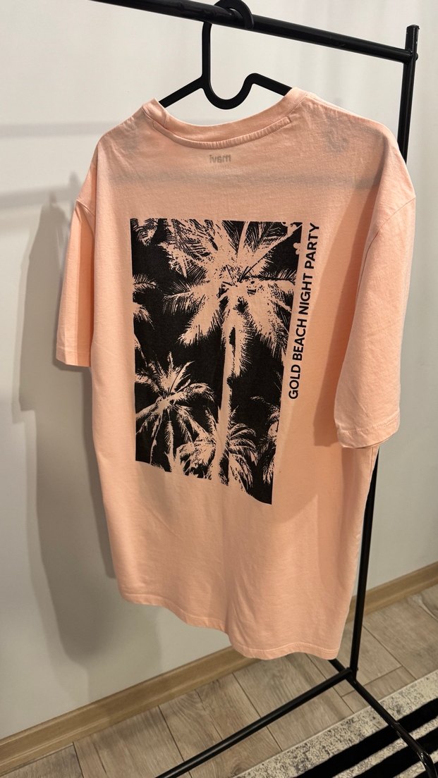 Mavi Marka Erkek Pembe Baskılı Pamuklu Tişört - Görsel 4