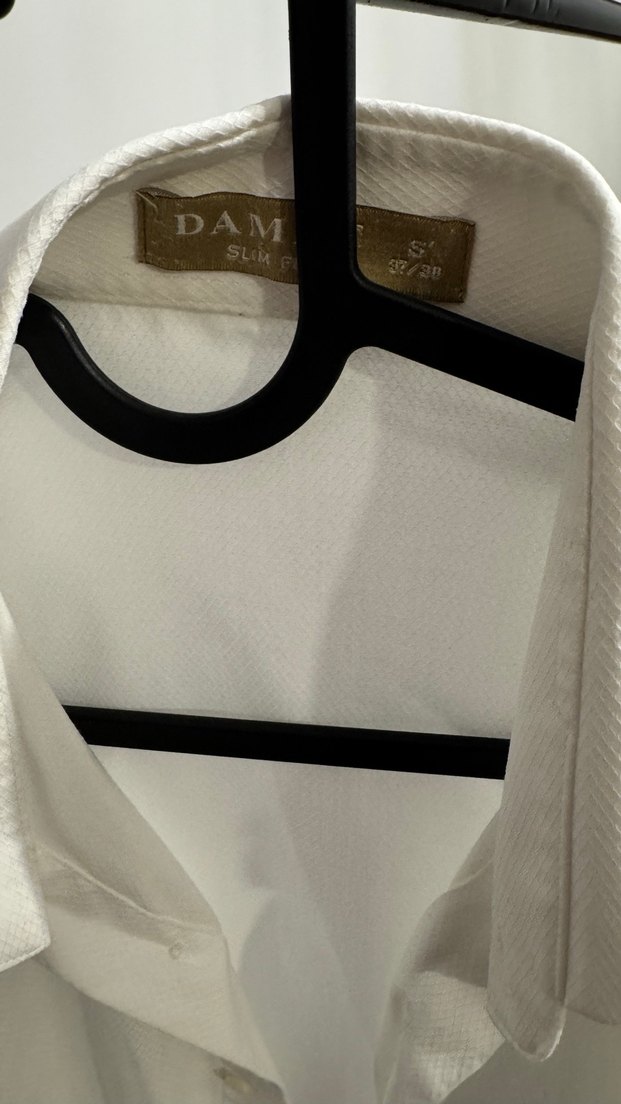 Damat Marka Beyaz Klasik Erkek Gömlek - Görsel 3