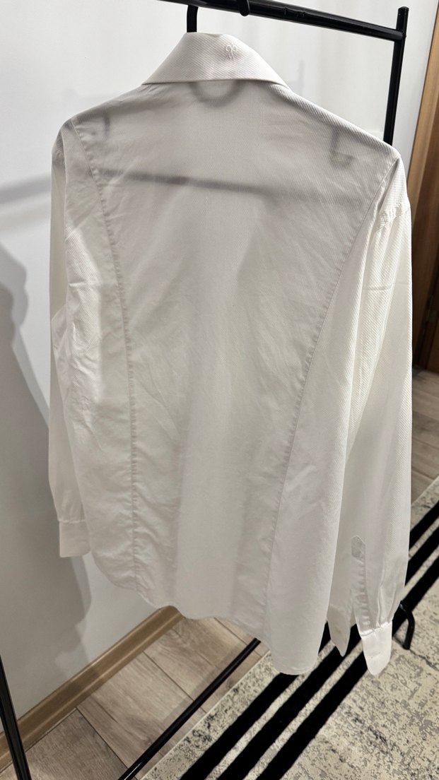 Damat Marka Beyaz Klasik Erkek Gömlek - Görsel 4