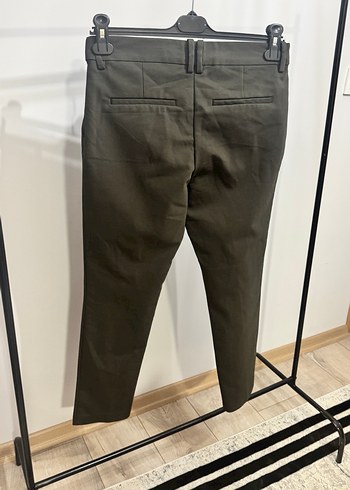 Kahverengi Kemerli Kadın Kumaş Pantolon - Görsel 4