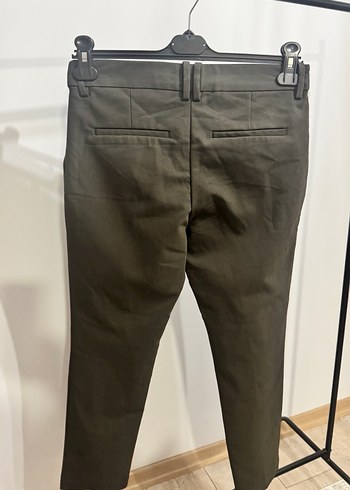 Kahverengi Kemerli Kadın Kumaş Pantolon - Görsel 5