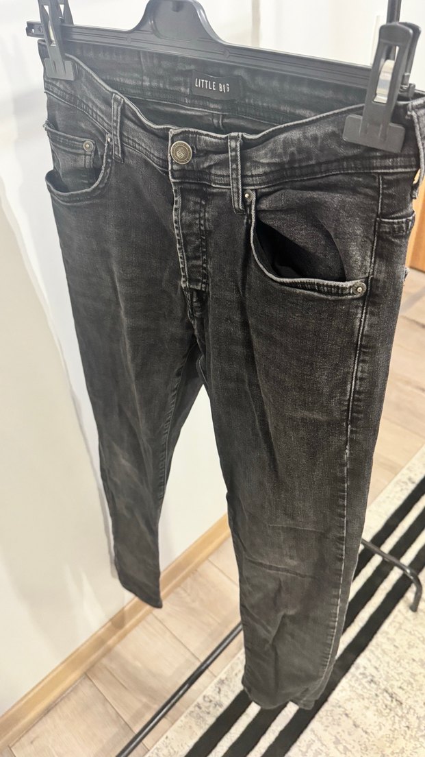 Gri Erkek Denim Pantolon - Görsel 2