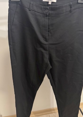 Düz Siyah Kadın Kumaş Pantolon - Görsel 2