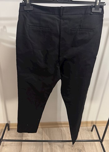 Düz Siyah Kadın Kumaş Pantolon - Görsel 4