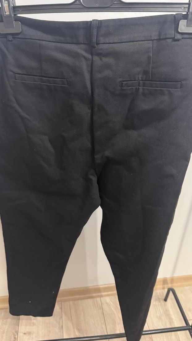 Düz Siyah Kadın Kumaş Pantolon - Görsel 5