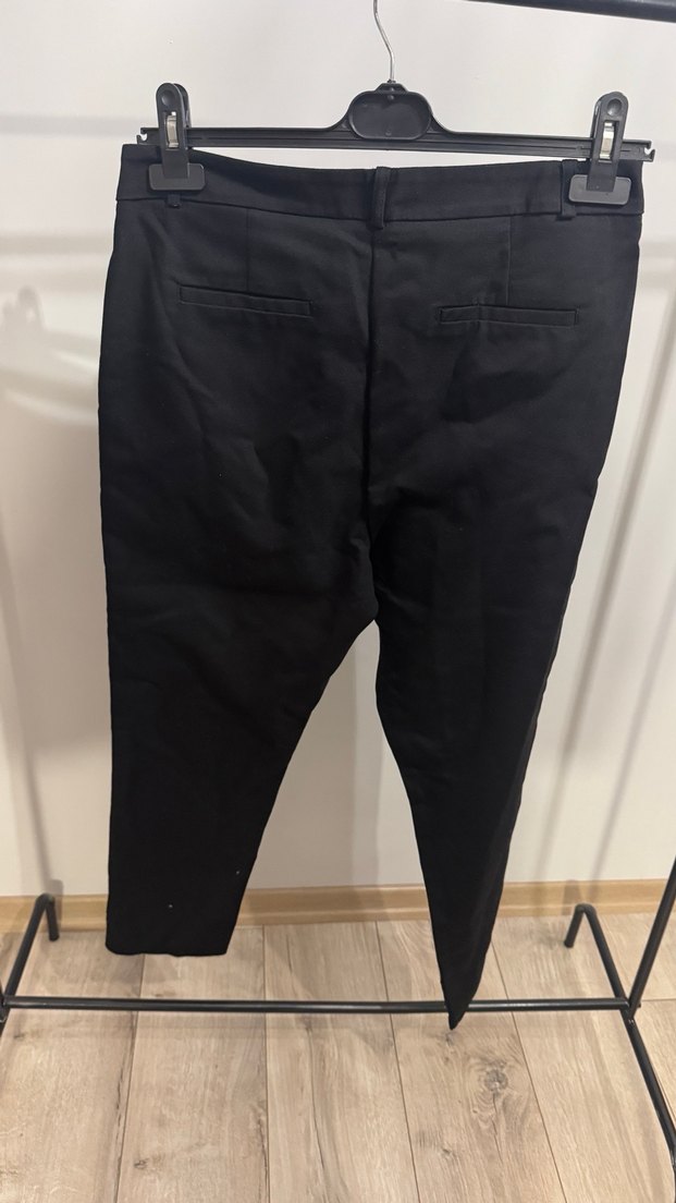 Düz Siyah Kadın Kumaş Pantolon - Görsel 4