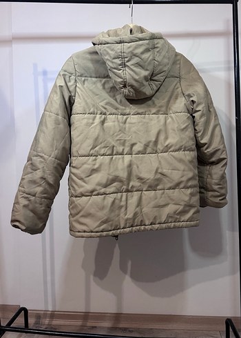 Benetton Marka Bej Erkek Çocuk Kapüşonlu Düğmeli Mont - Görsel 6