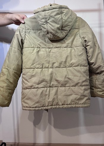 Benetton Marka Bej Erkek Çocuk Kapüşonlu Düğmeli Mont - Görsel 4