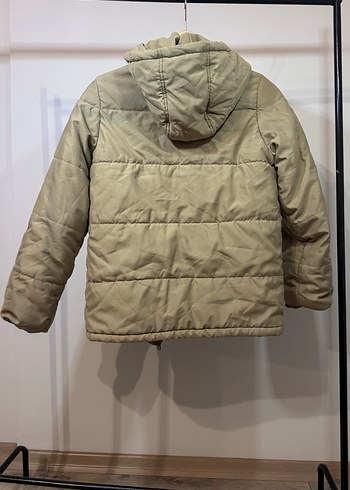 Benetton Marka Bej Erkek Çocuk Kapüşonlu Düğmeli Mont - Görsel 5