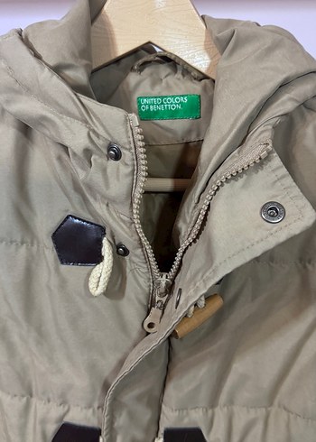 Benetton Marka Bej Erkek Çocuk Kapüşonlu Düğmeli Mont - Görsel 10