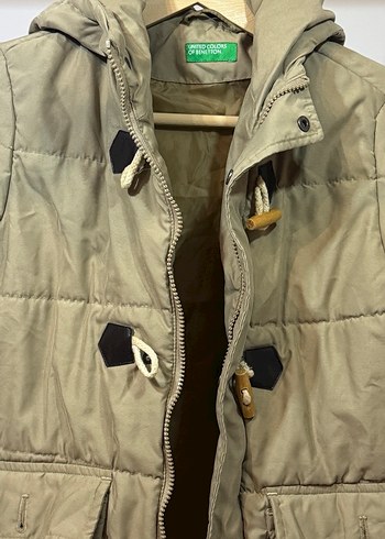 Benetton Marka Bej Erkek Çocuk Kapüşonlu Düğmeli Mont - Görsel 3