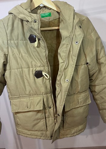 Benetton Marka Bej Erkek Çocuk Kapüşonlu Düğmeli Mont - Görsel 9
