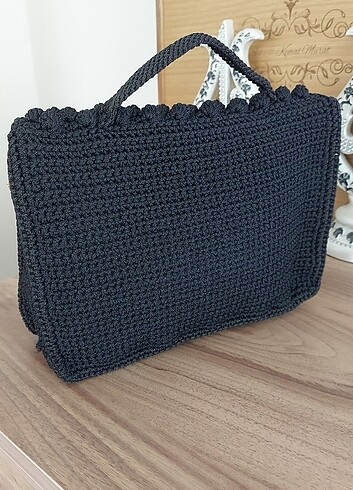 Diğer El örgüsü Siyah Çanta 