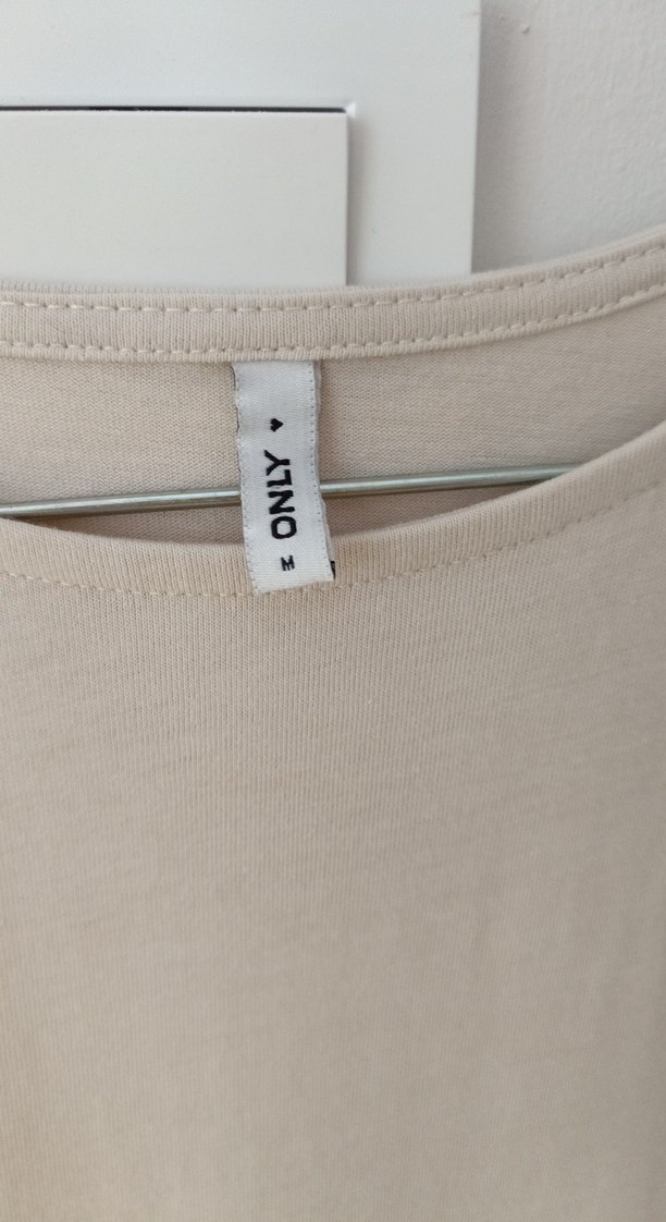 Bej  Midi Elbise, Kısa Kollu, Fırfırlı - Görsel 2