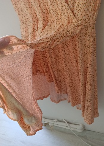 penye V Yaka Midi Elbise - Görsel 5