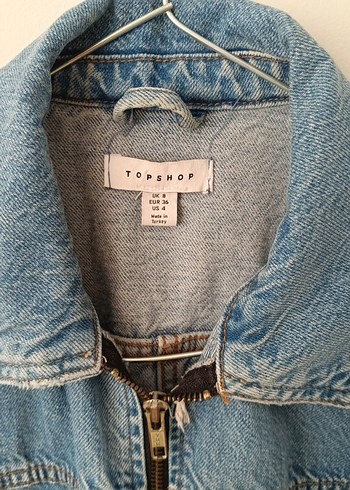 Topshop Kemerli Mavi Denim Tulum