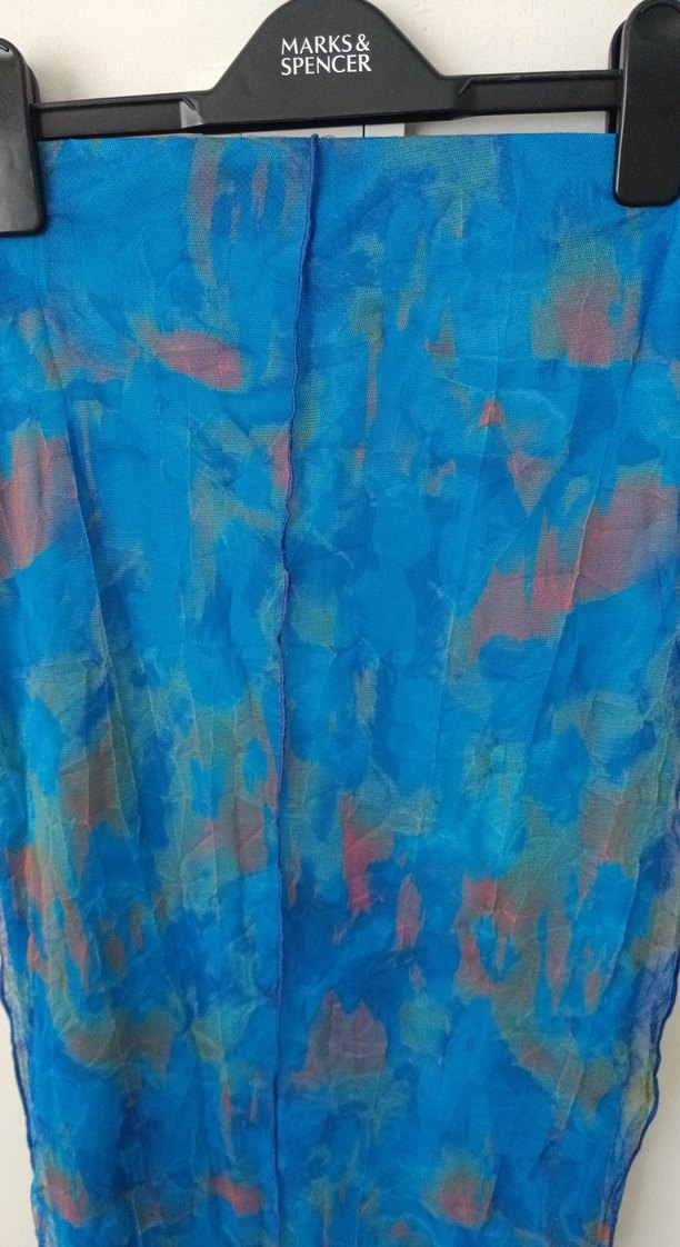 Mavi desenli tul etek - Görsel 2