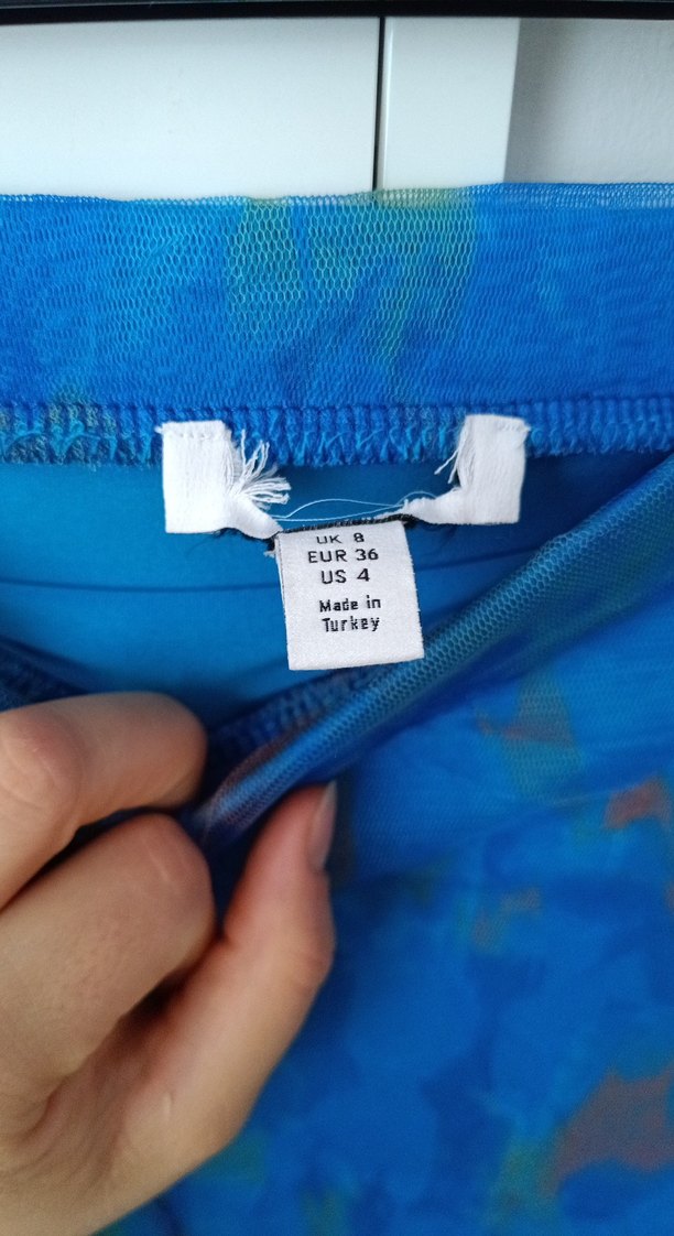 Mavi desenli tul etek - Görsel 4