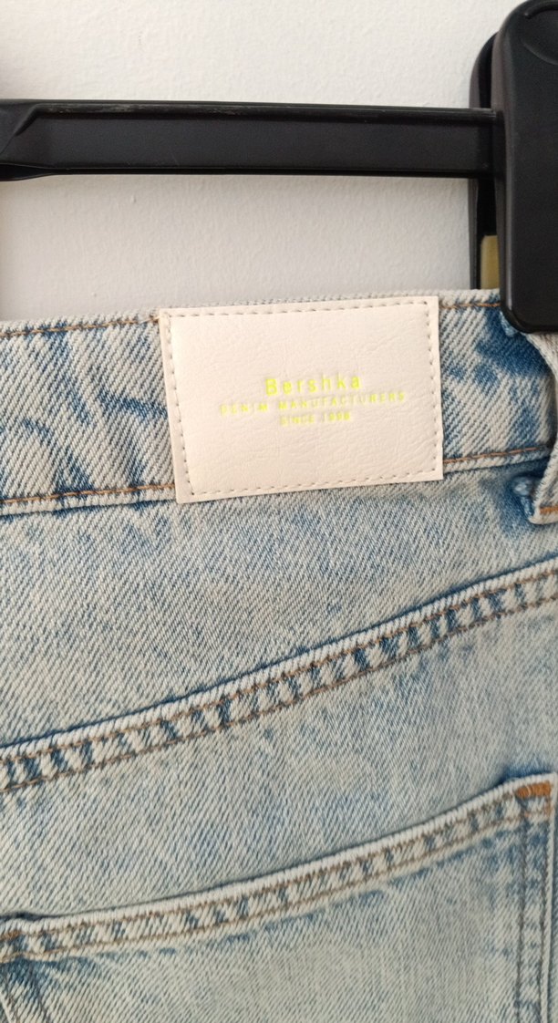 Fermuarlı Mavi Mini Kot Etek - Görsel 4