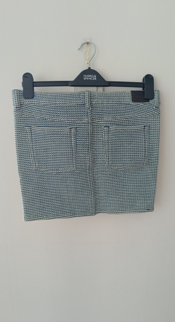 Gri Mini  Etek - Görsel 3