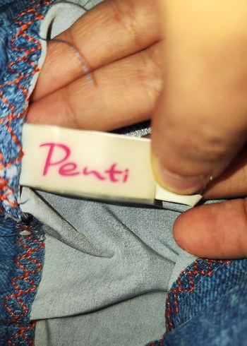 Nakışlı Bel Bantlı Kot penti deniz Şortu S - Görsel 7