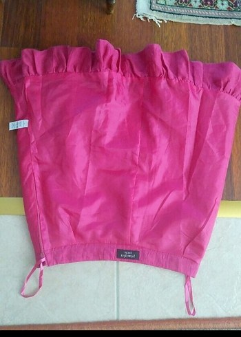 Fırfırlı fuşya pembe Mini Etek - Görsel 2